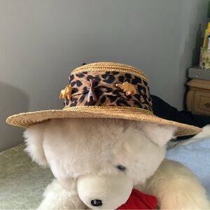 Cappelli Straworld Vintage Animal Print Tan Hat
